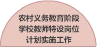 農(nóng)村義務(wù)教育階段學校教師特設(shè)崗位計劃實施工作