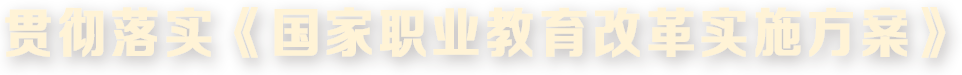 貫徹落實《國家職業教育改革實施方案》